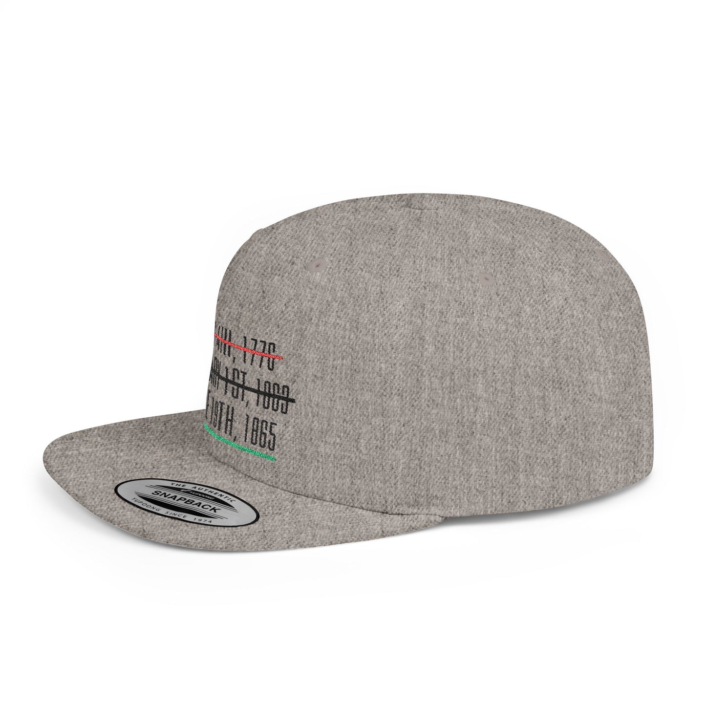Juneteenth Embroidered Snapback Cap