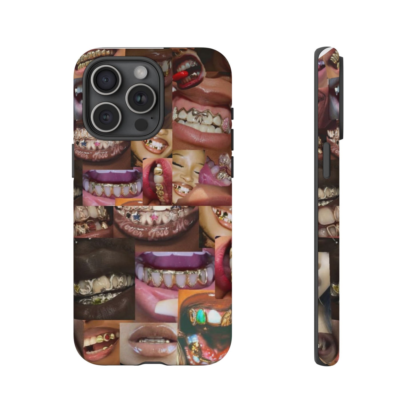 Gold Grillz Bold Phone Case, For The Culture Tough Phone Cover, Statement Accessory, Unique Tech Gift
