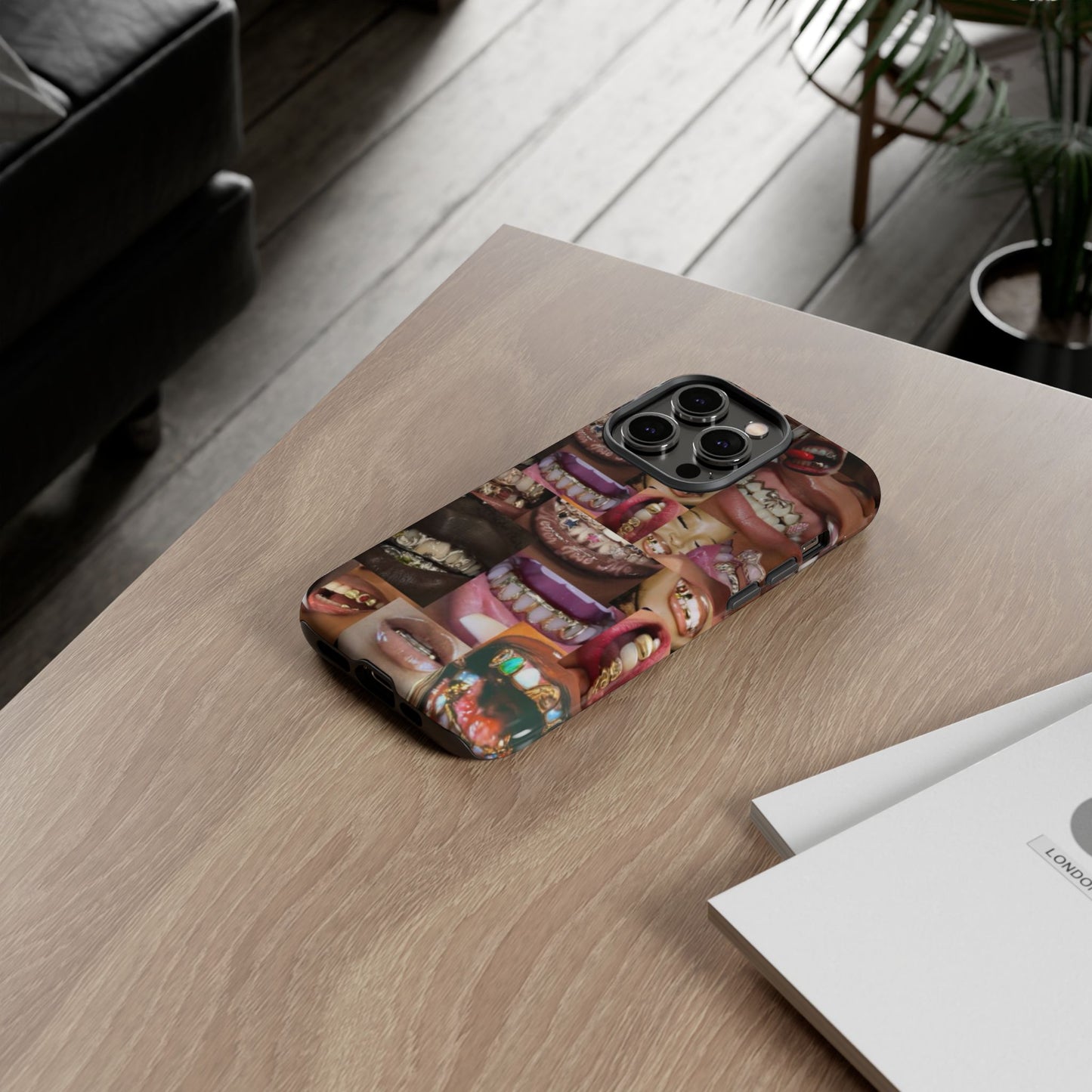 Gold Grillz Bold Phone Case, For The Culture Tough Phone Cover, Statement Accessory, Unique Tech Gift