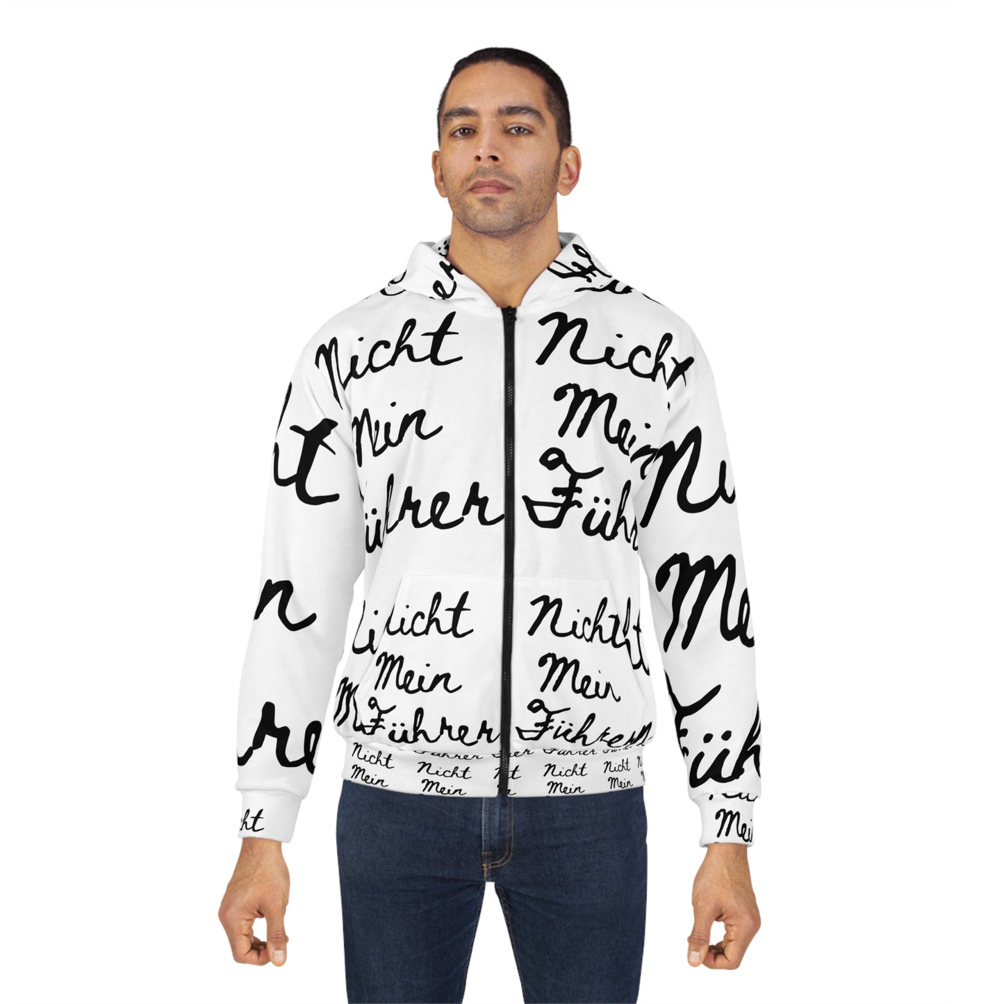 Nicht Mein Führer - Unisex Zip Hoodie (AOP)