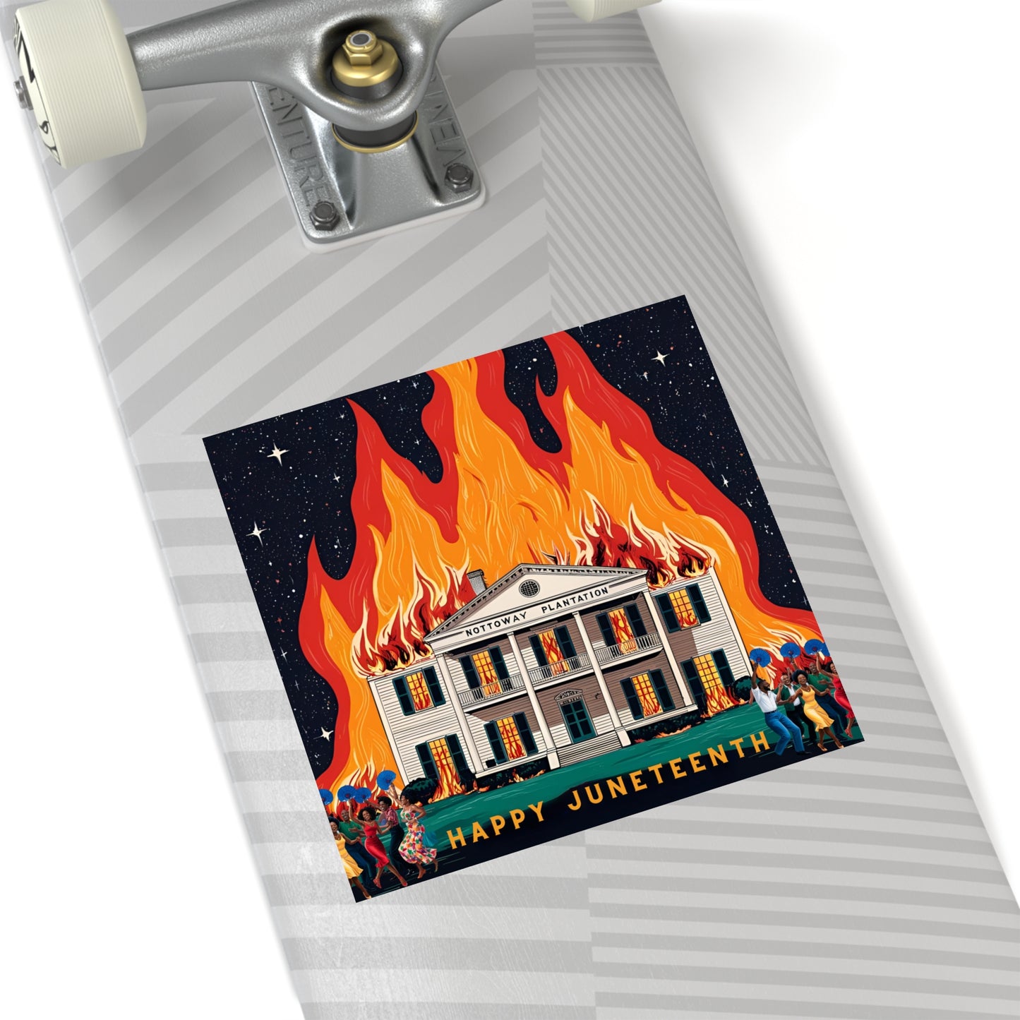 Nottoway Plantation Square Stickers, Design for outdoor or indoor Home Decor, Juneteenth Gifts