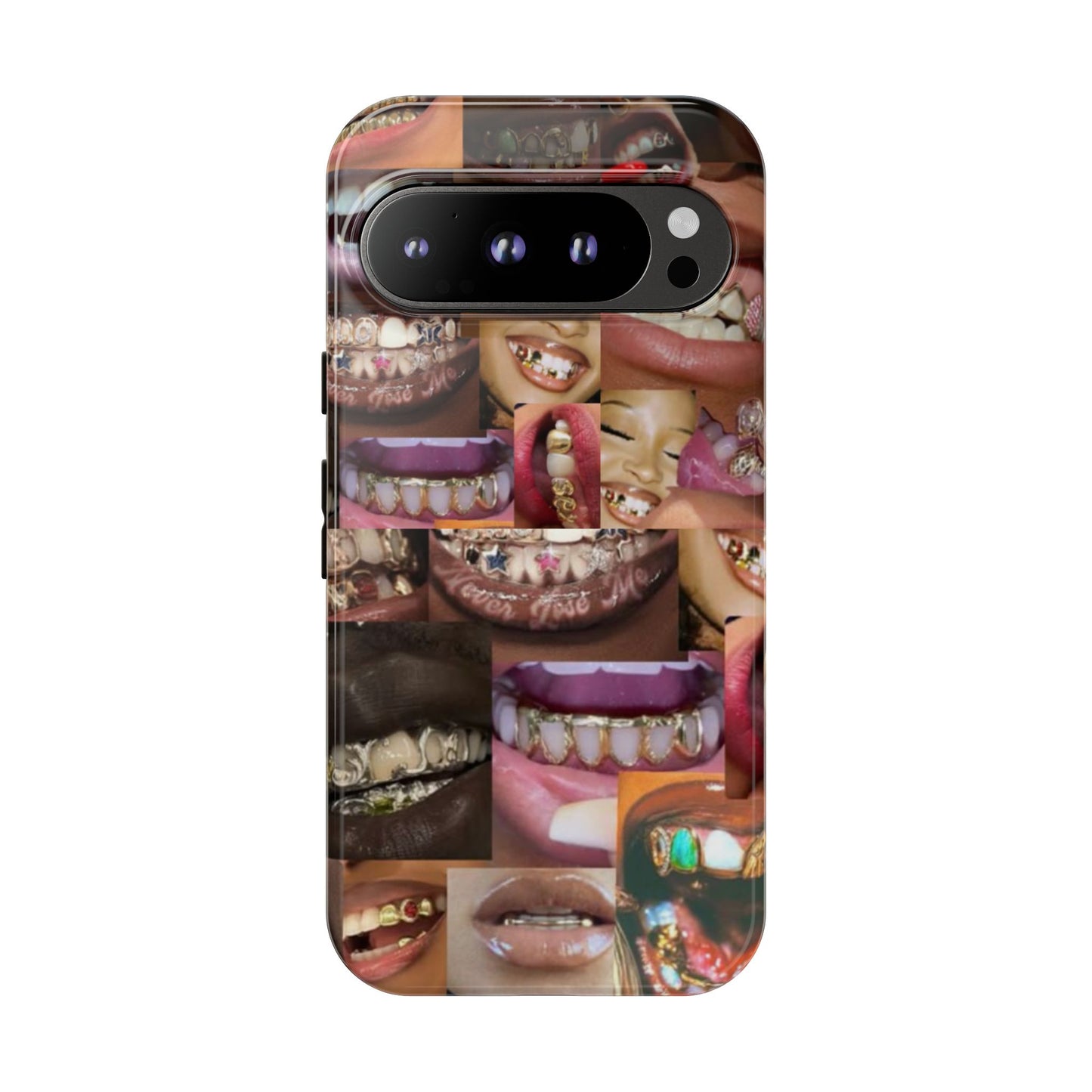 Gold Grillz Bold Phone Case, For The Culture Tough Phone Cover, Statement Accessory, Unique Tech Gift