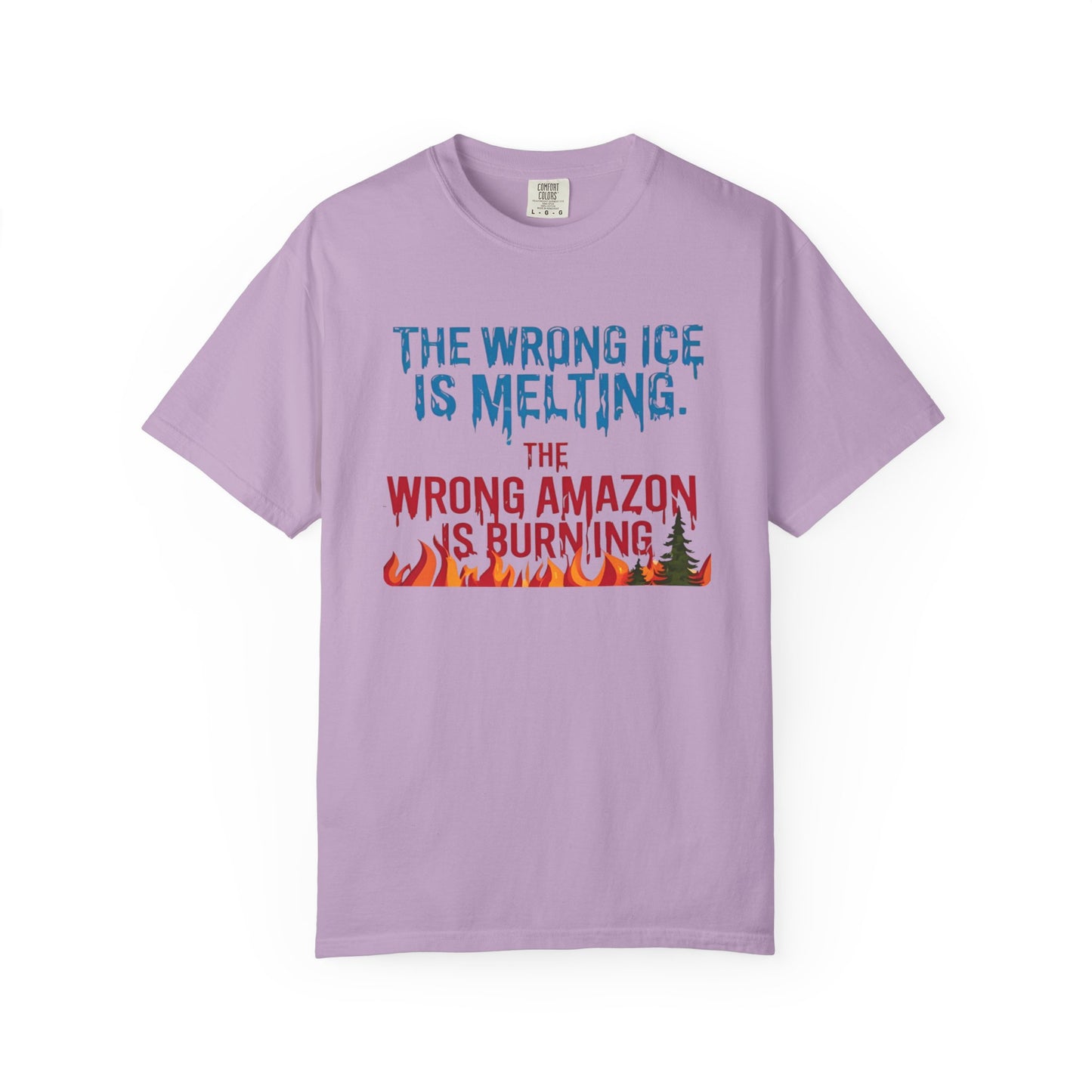 The Wrong Ice Is Melting The Wrong Amazon Is Burning Eco-Conscious Unisex T-Shirt - Climate Change Awareness Tee