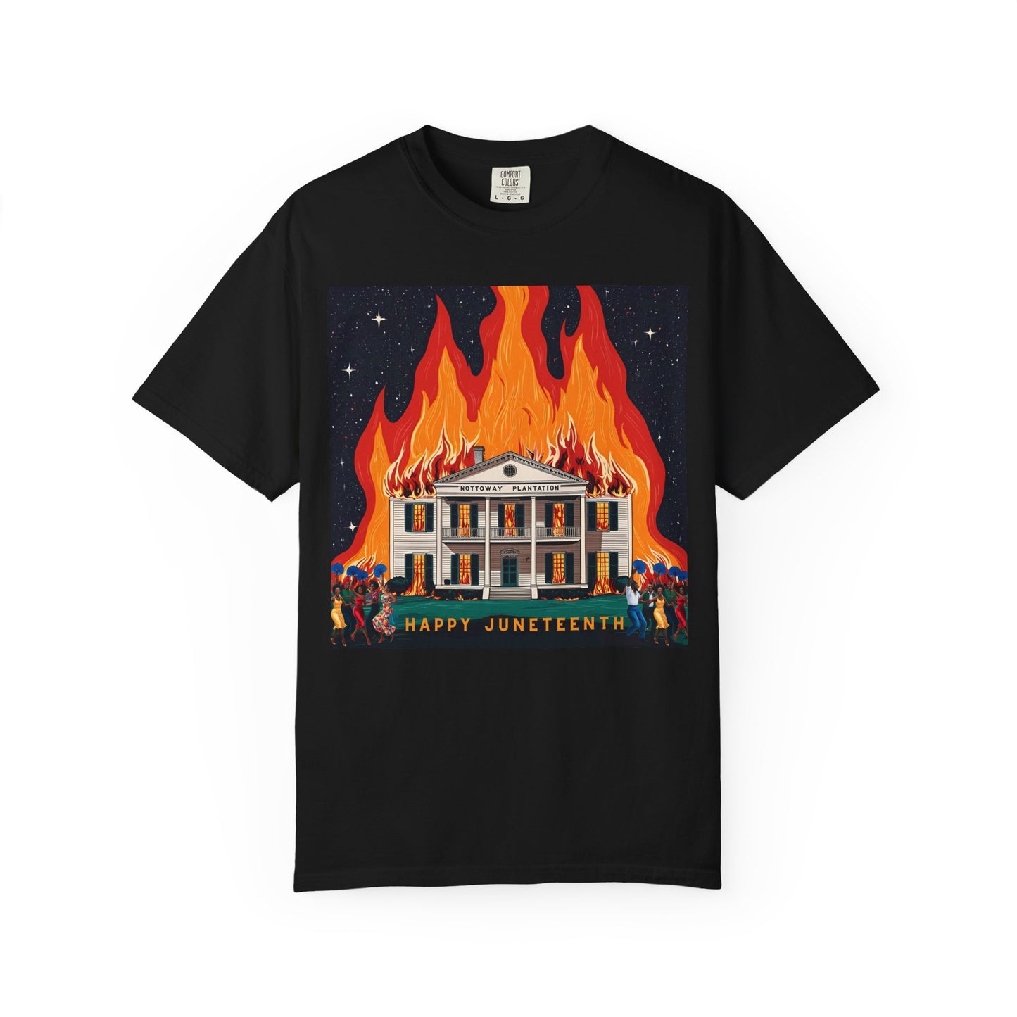 Nottoway Plantation - Juneteenth Gift - Unisex Garment-Dyed T-shirt