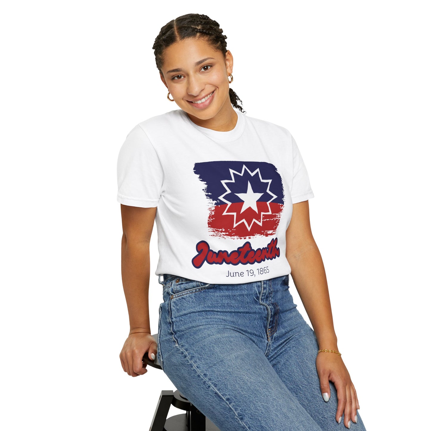 Happy Juneteenth Gift - Freedom Day Unisex Garment-Dyed T-shirt