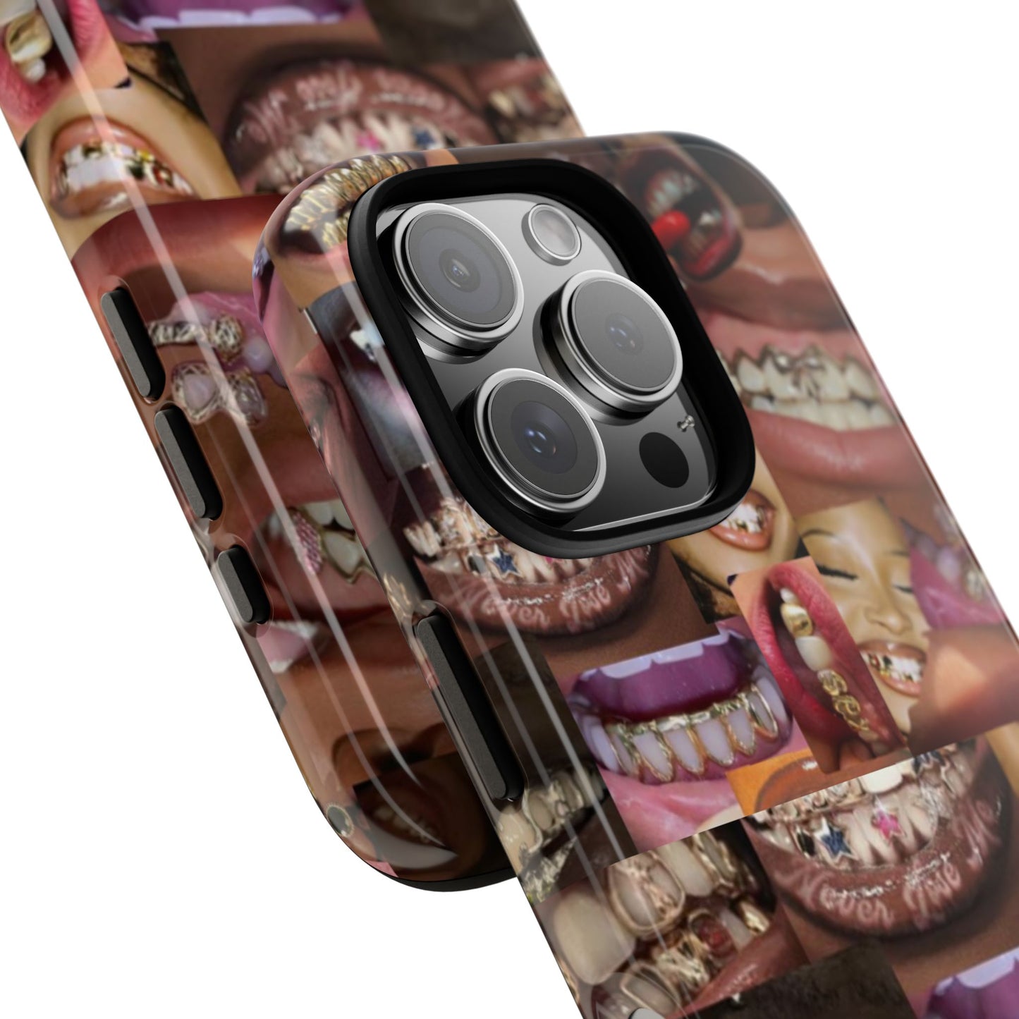 Gold Grillz Bold Phone Case, For The Culture Tough Phone Cover, Statement Accessory, Unique Tech Gift