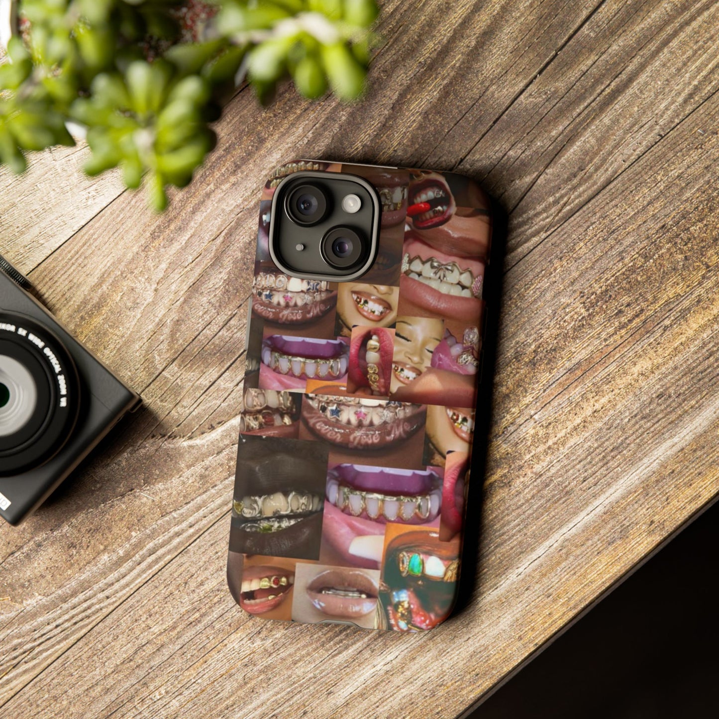 Gold Grillz Bold Phone Case, For The Culture Tough Phone Cover, Statement Accessory, Unique Tech Gift