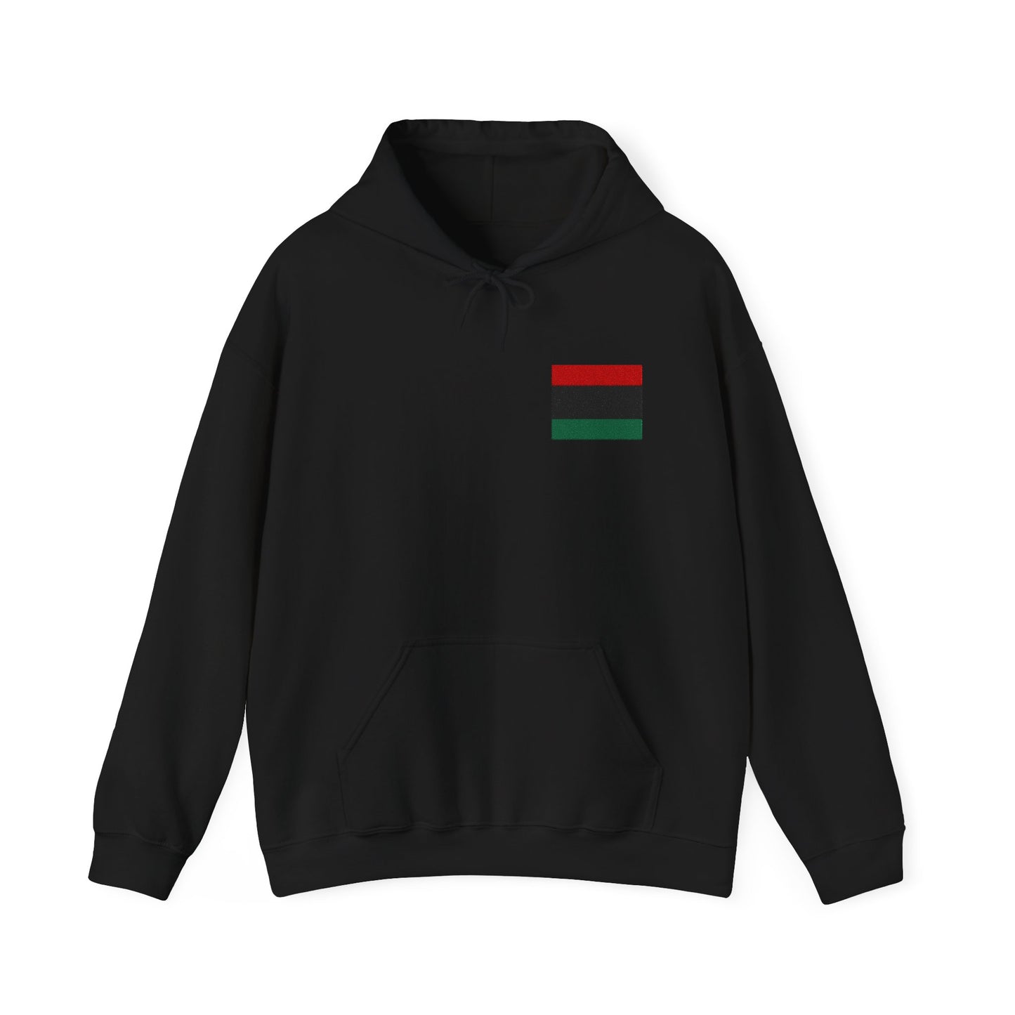 Pan African Embroidered Heritage Hoodie - Cozy Unisex Sweatshirt, Black History Month, Gift for Friends, Streetwear Style