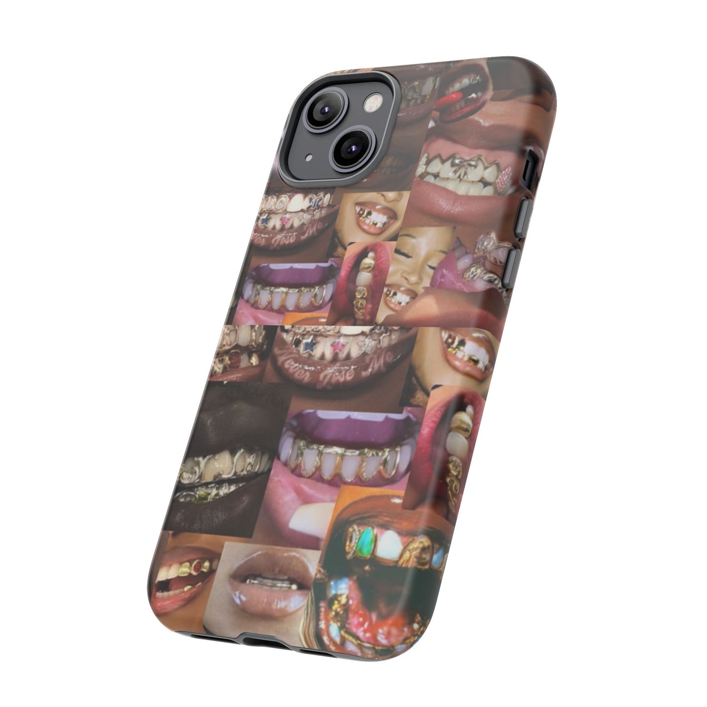 Gold Grillz Bold Phone Case, For The Culture Tough Phone Cover, Statement Accessory, Unique Tech Gift