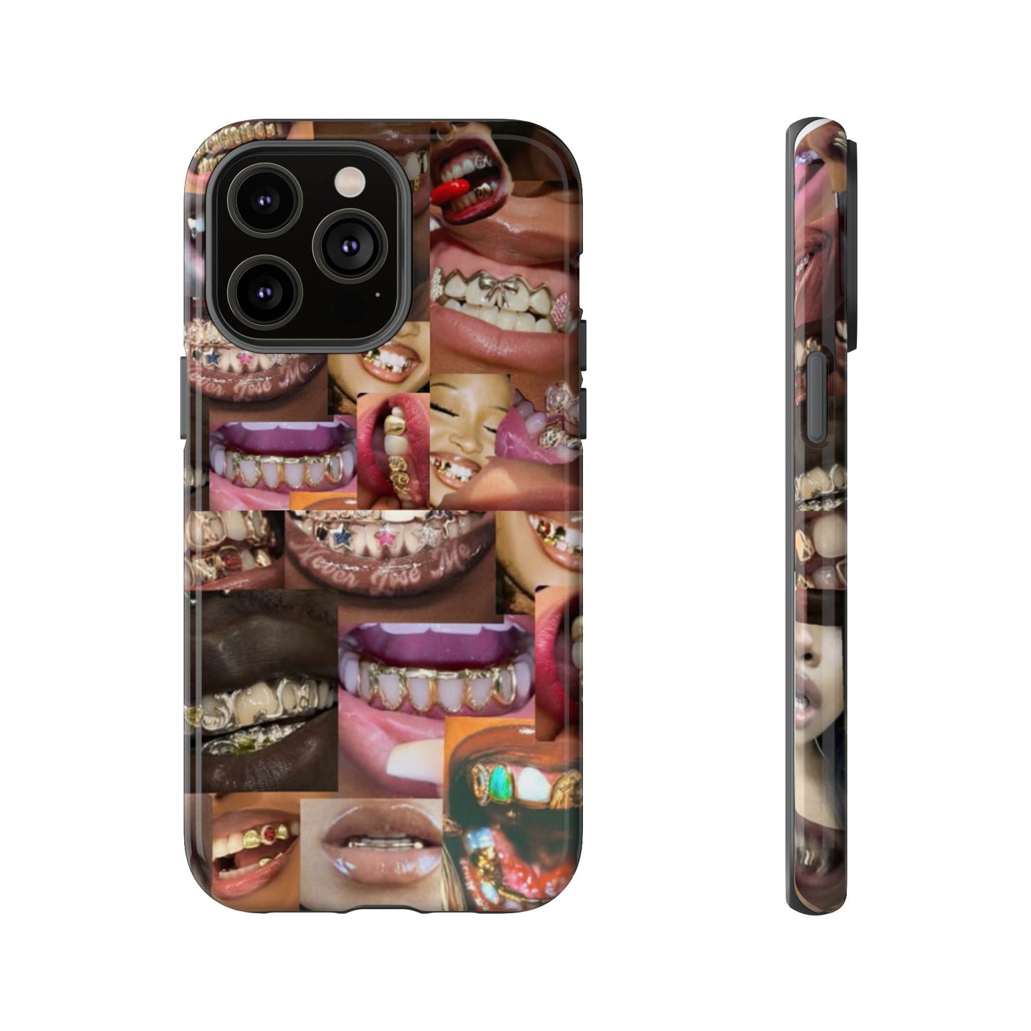 Gold Grillz Bold Phone Case, For The Culture Tough Phone Cover, Statement Accessory, Unique Tech Gift