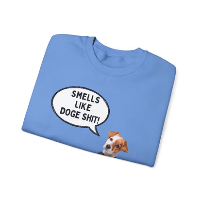 Funny Dog Lover Sweatshirt - 'Smells Like Doge Sh*t!' Crewneck