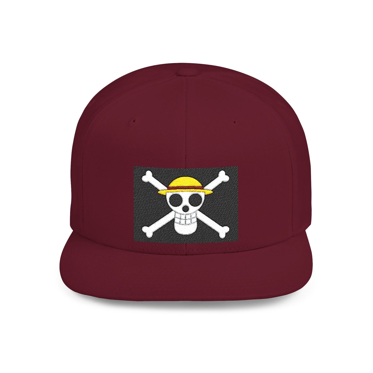 Straw Hat Pirates' Jolly Roger Embroidered Snapback Cap