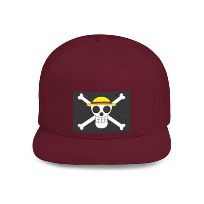 Straw Hat Pirates' Jolly Roger Embroidered Snapback Cap