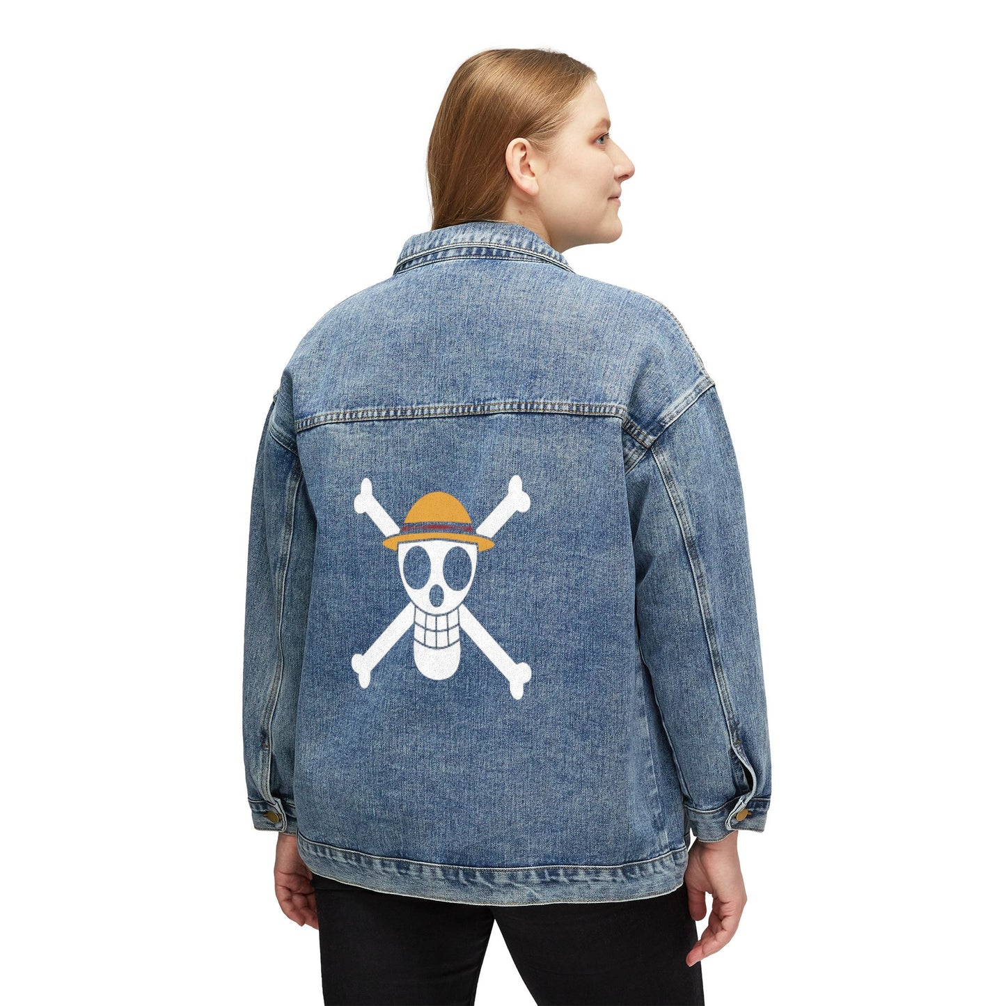 Straw Hat Pirates Jolly Roger Women's Denim Jacket