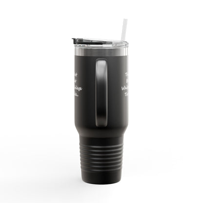 White Privilege Insulated Travel Mug, 40oz, Perfect Gift for Coffee Lovers, Road Trips, and Hands Off Protest Tumbler