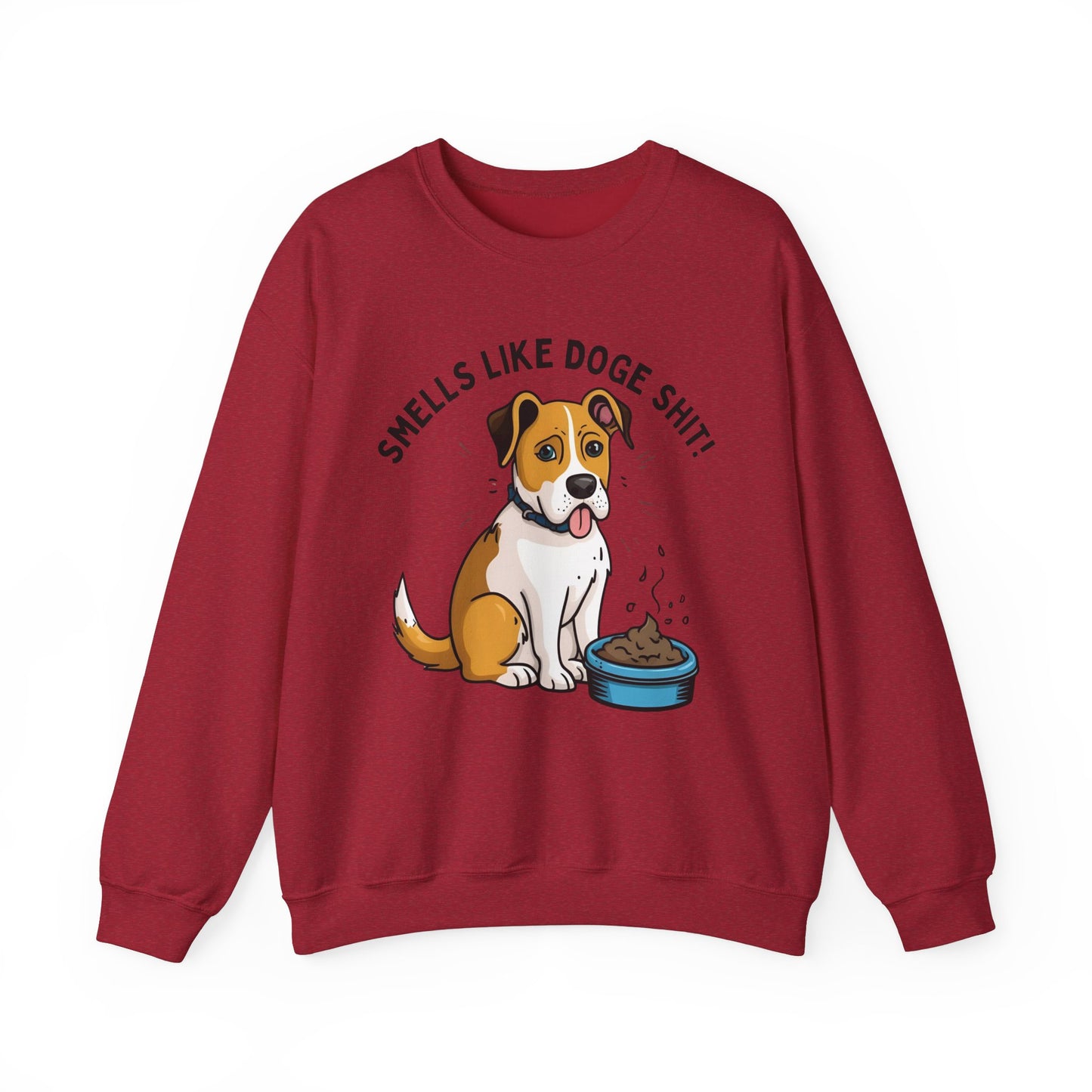 Funny Dog Lover Sweatshirt - 'Smells Like Doge Sh*t!' Crewneck