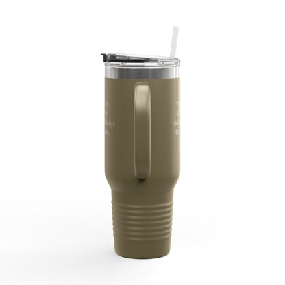 White Privilege Insulated Travel Mug, 40oz, Perfect Gift for Coffee Lovers, Road Trips, and Hands Off Protest Tumbler