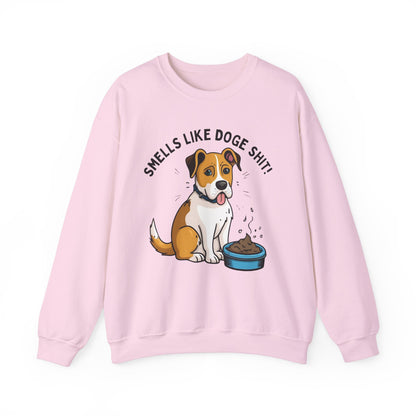 Funny Dog Lover Sweatshirt - 'Smells Like Doge Sh*t!' Crewneck