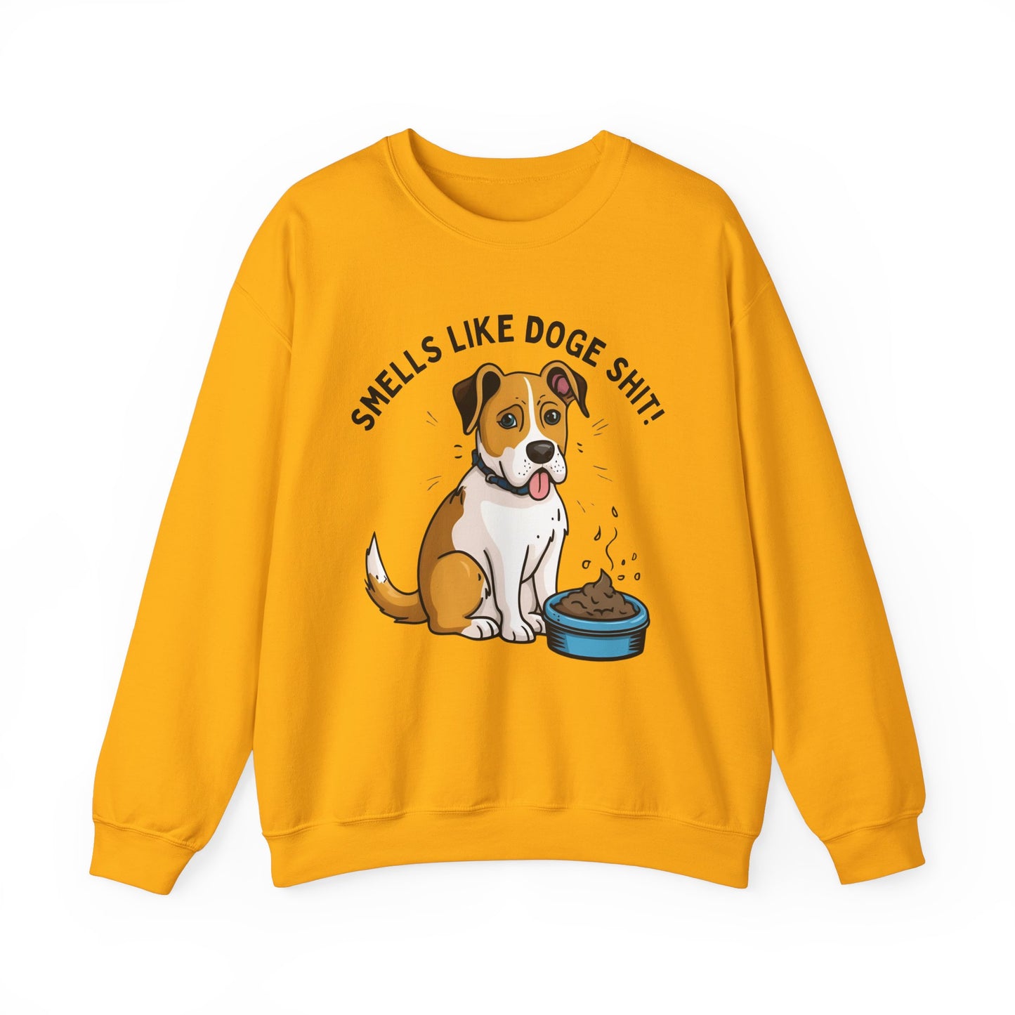 Funny Dog Lover Sweatshirt - 'Smells Like Doge Sh*t!' Crewneck