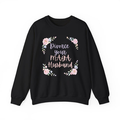 Divorce Your Mean Husband Floral Crewneck Sweatshirt
