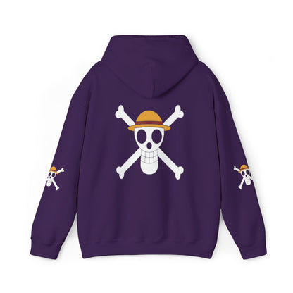 Straw Hat Pirates' Jolly Roger Embroidered Hoodie Design,  Protest streetwear