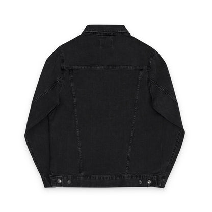 Unisex White Denim Jacket - Custom Embroidered 'Juneteenth' Design