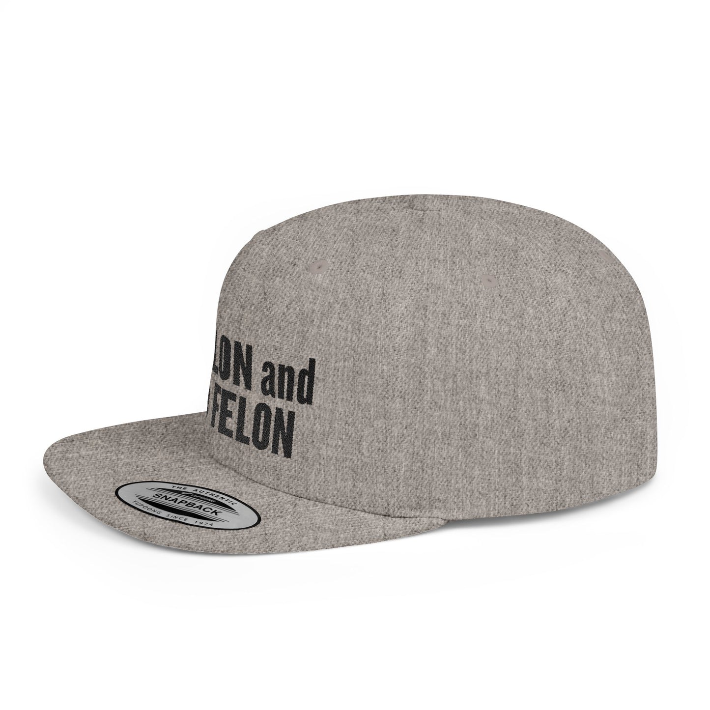 F ELON and the FELON Flat Bill Snapback Hat - Stylish, Playful Cap for Trendsetters