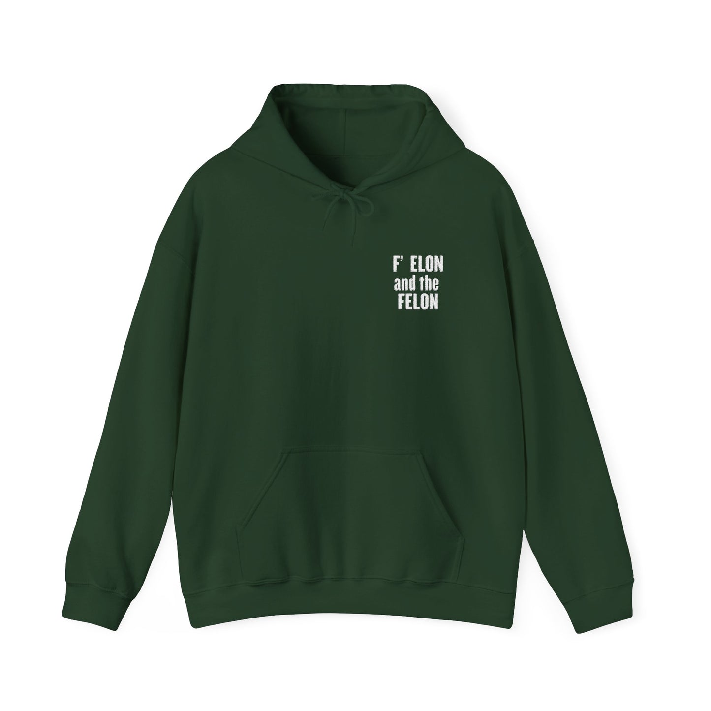 F Elon and the Felon's Heavy Blend Youth Hoodie - Trendy Felon Design