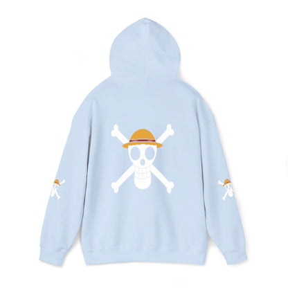Straw Hat Pirates' Jolly Roger Embroidered Hoodie Design,  Protest streetwear