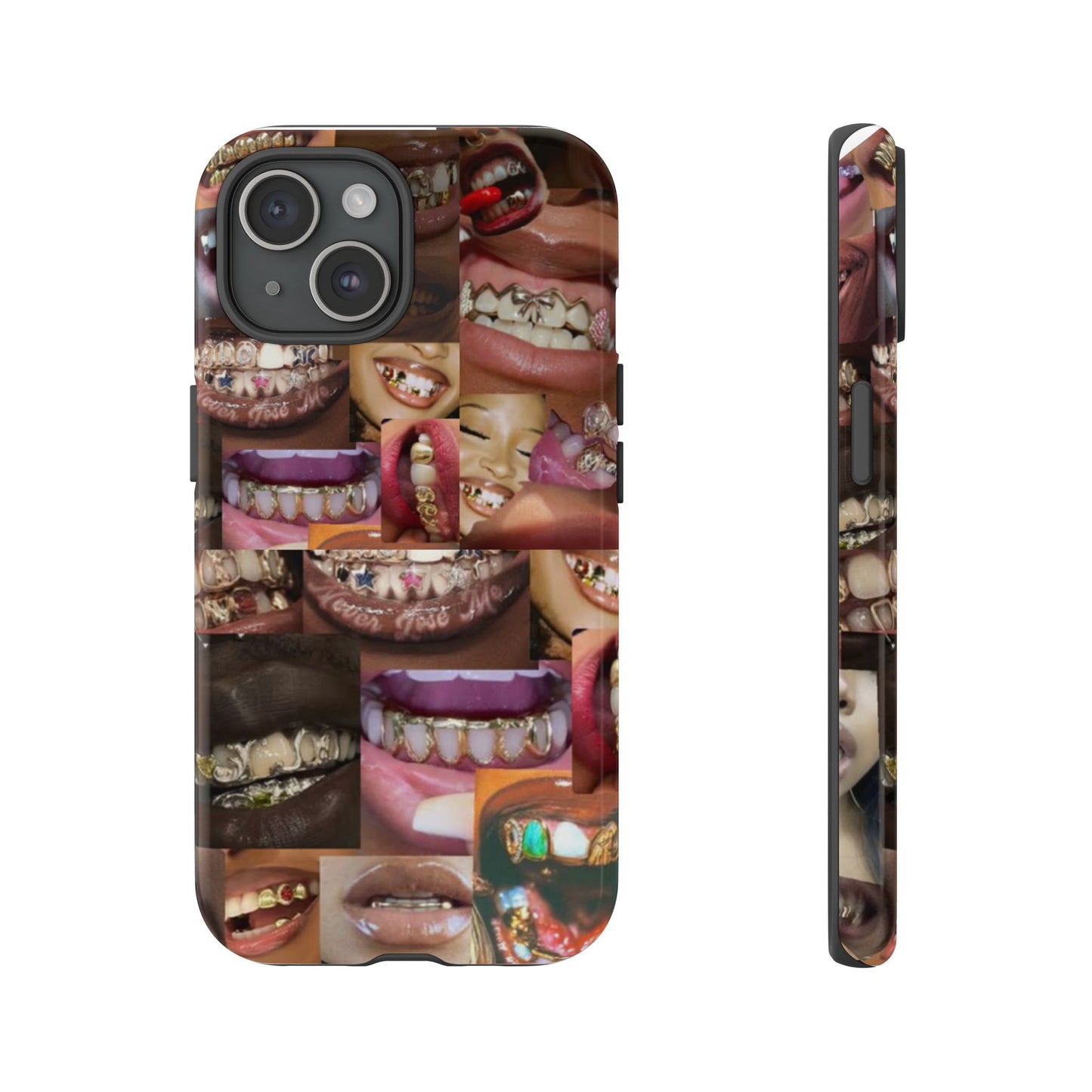 Gold Grillz Bold Phone Case, For The Culture Tough Phone Cover, Statement Accessory, Unique Tech Gift