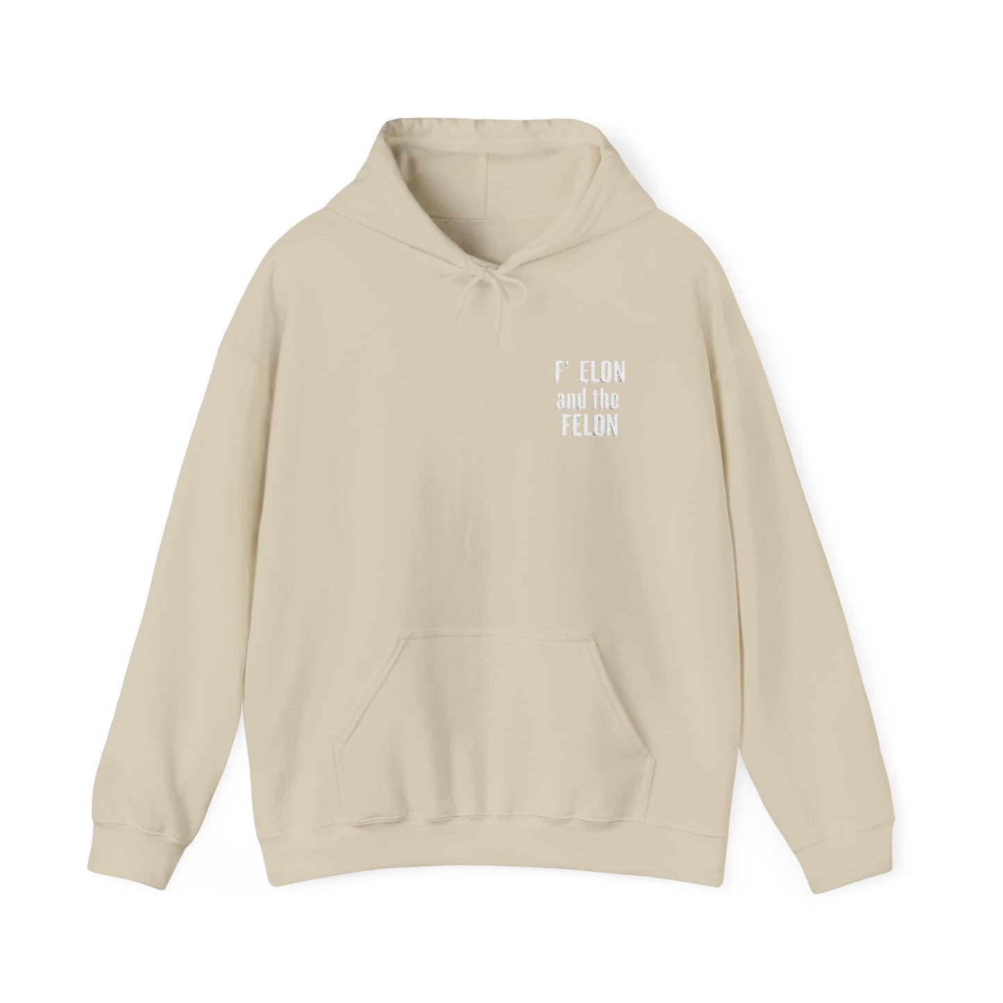 F Elon and the Felon's Heavy Blend Youth Hoodie - Trendy Felon Design