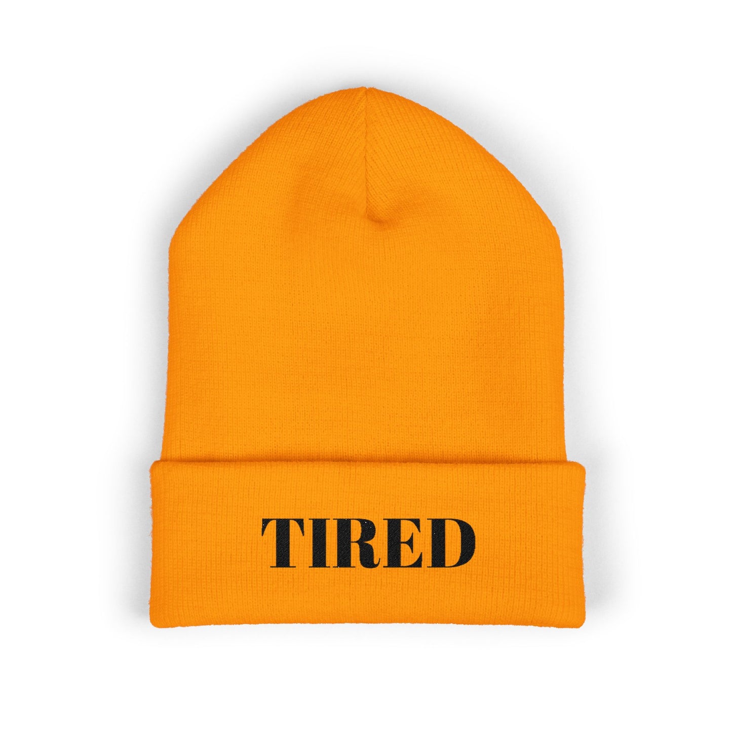 Tired Cuffed Beanie, Embroidered Beanie Hat, Eco-Friendly Accessories, Winter Warm Hat
