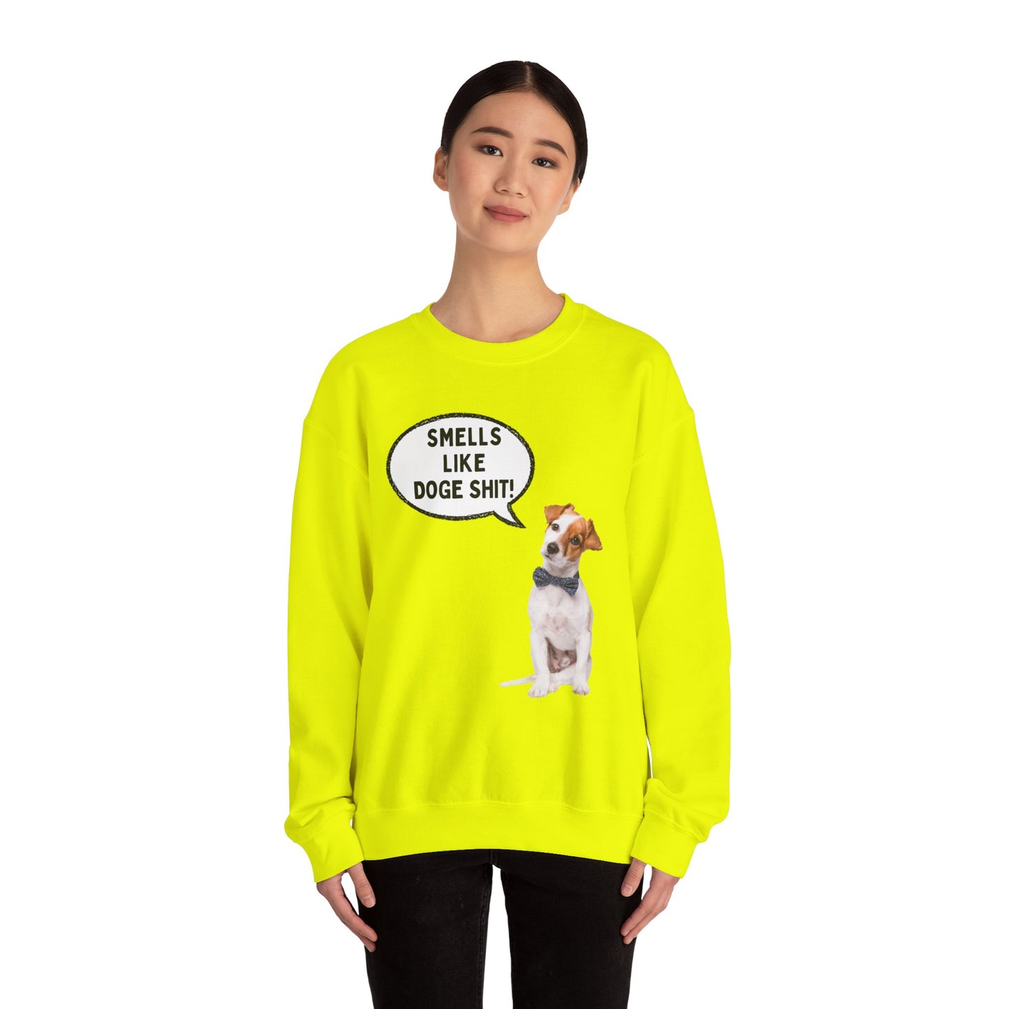 Funny Dog Lover Sweatshirt - 'Smells Like Doge Sh*t!' Crewneck