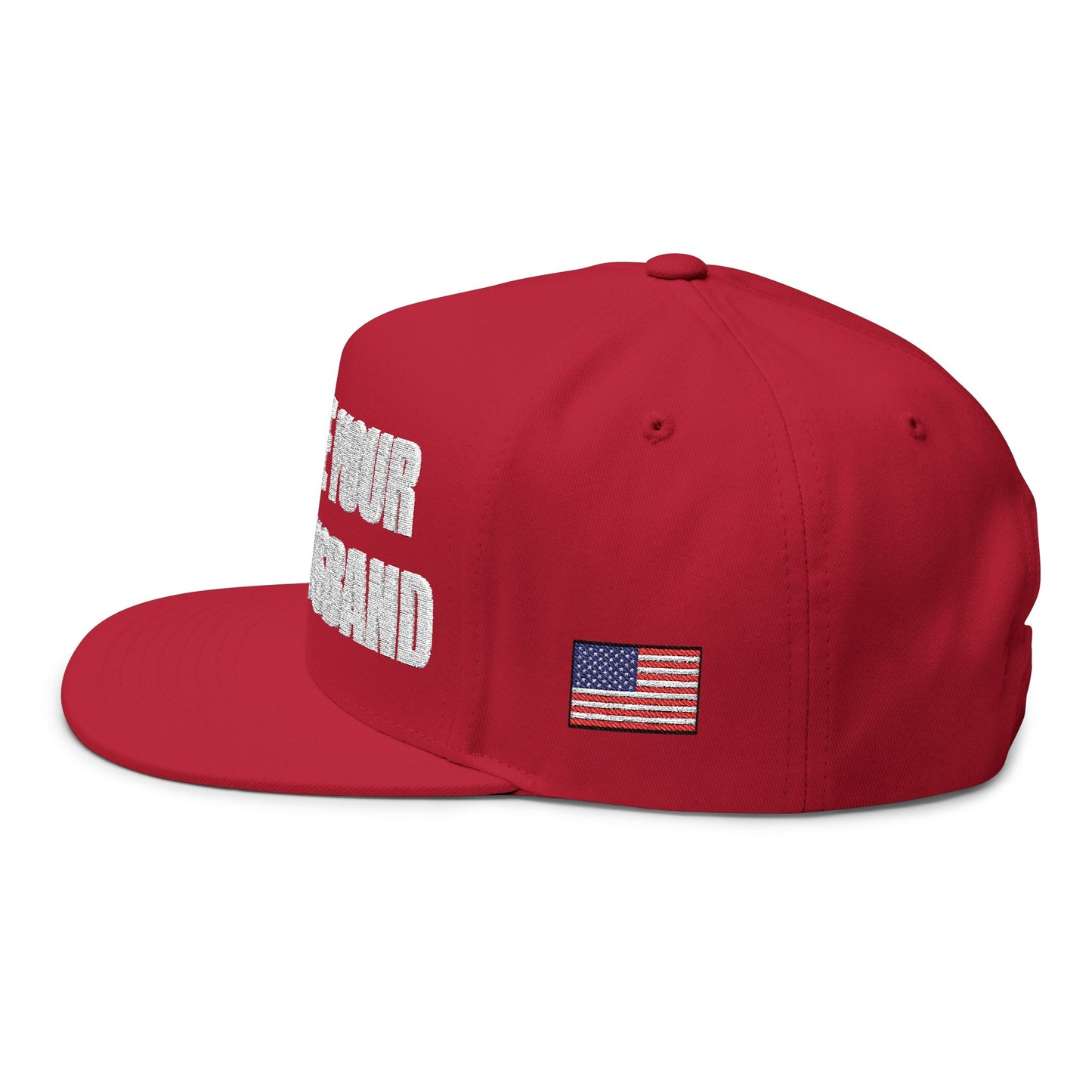 Embroidered Flat Bill Cap — "Divorce Your MAGA Husband" Statement Hat