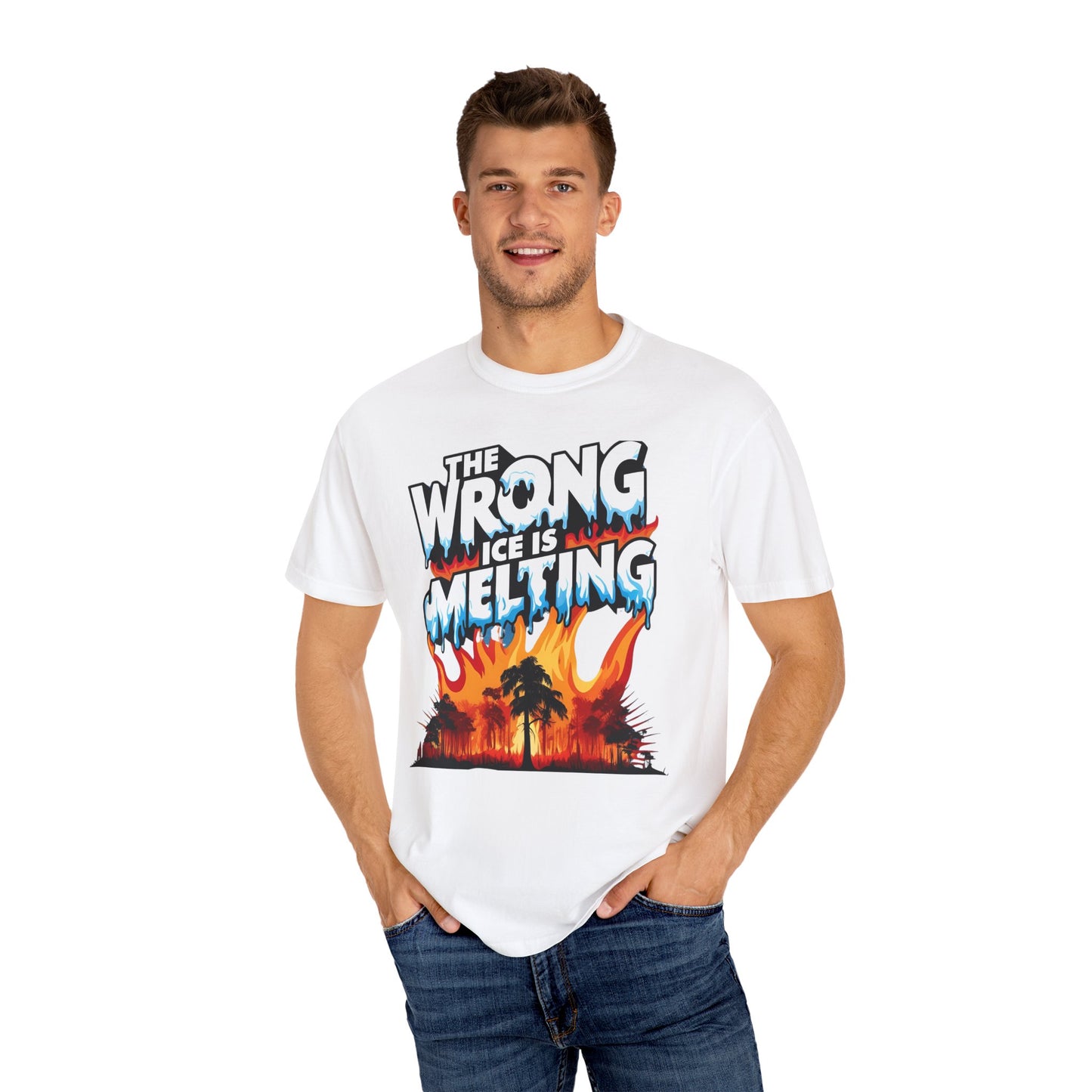The Wrong Ice Is Melting Eco-Conscious Unisex T-Shirt - Climate Change Awareness Tee, Sustainable Fashion, Environmentalist Gift, Earth Day Apparel, Activism Top