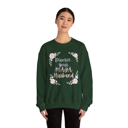 Divorce Your Mean Husband Floral Crewneck Sweatshirt