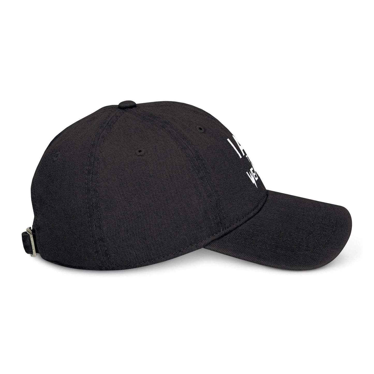 Embroidered Denim Hat - "I Am The Weapon " Statement Cap for Everyday Wear