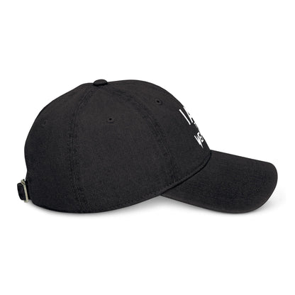 Embroidered Denim Hat - "I Am The Weapon " Statement Cap for Everyday Wear