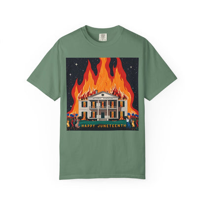 Nottoway Plantation - Juneteenth Gift - Unisex Garment-Dyed T-shirt