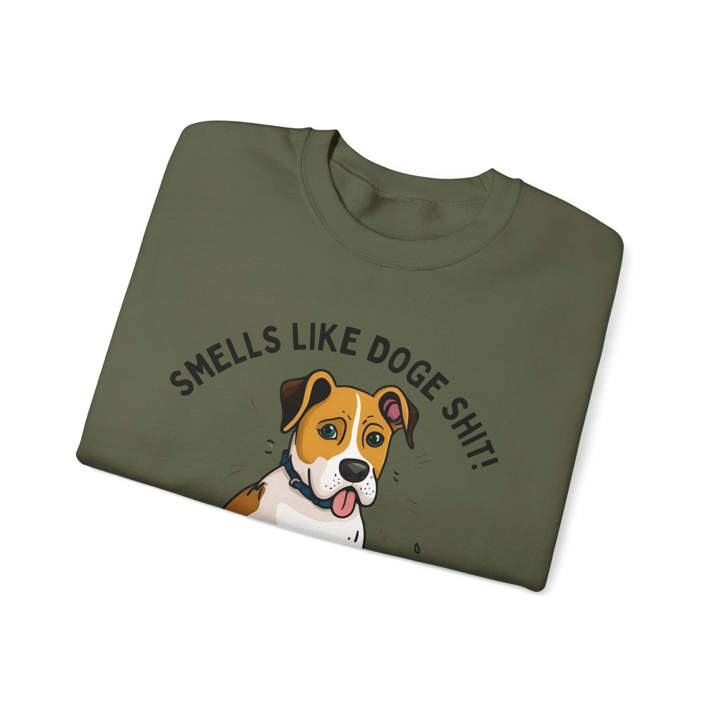 Funny Dog Lover Sweatshirt - 'Smells Like Doge Sh*t!' Crewneck