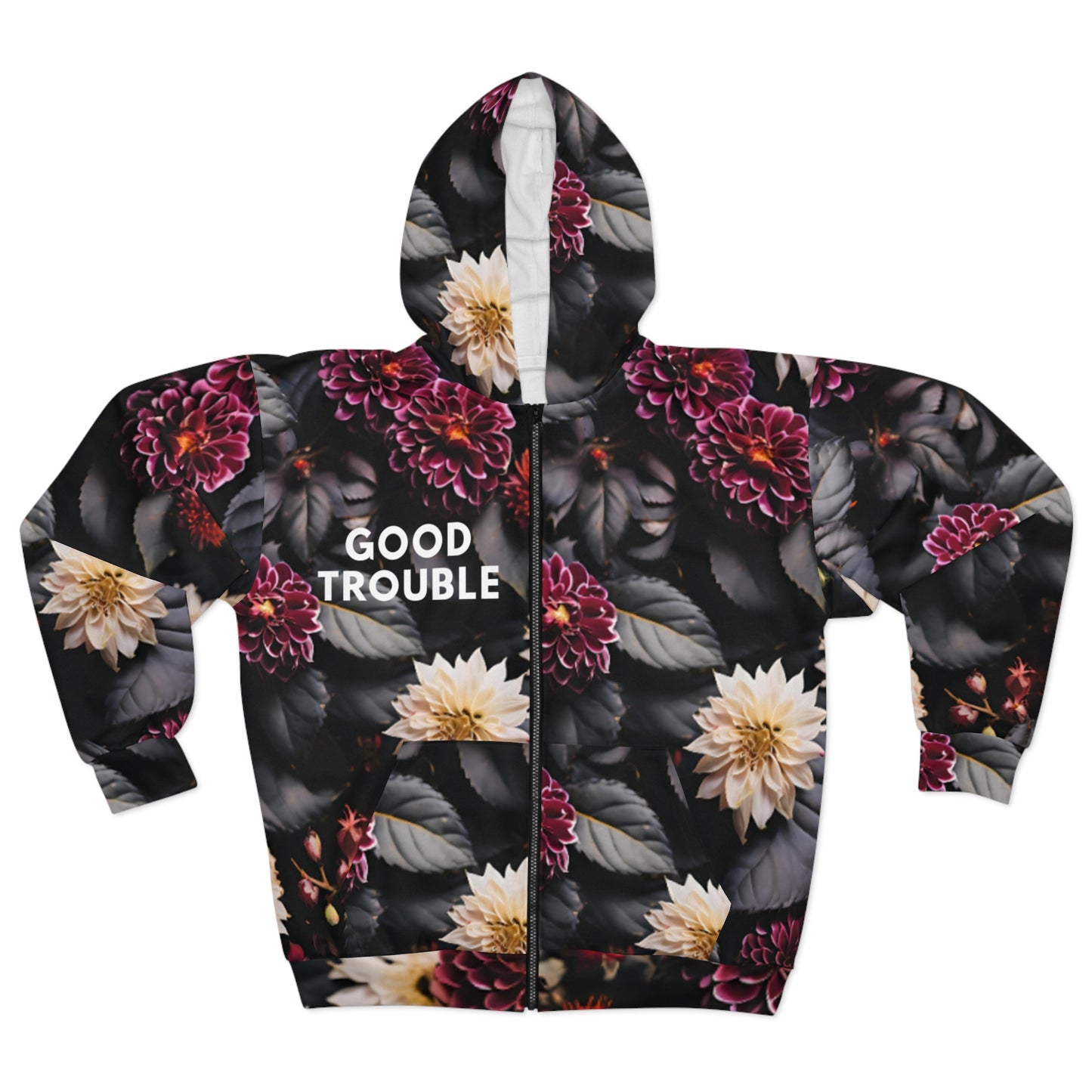 Good Trouble - Unisex Zip Hoodie (AOP)