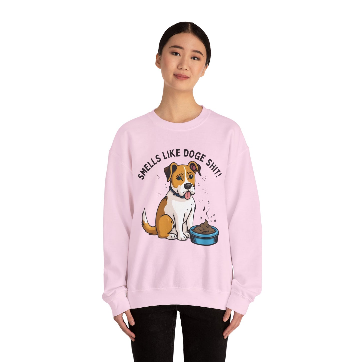 Funny Dog Lover Sweatshirt - 'Smells Like Doge Sh*t!' Crewneck