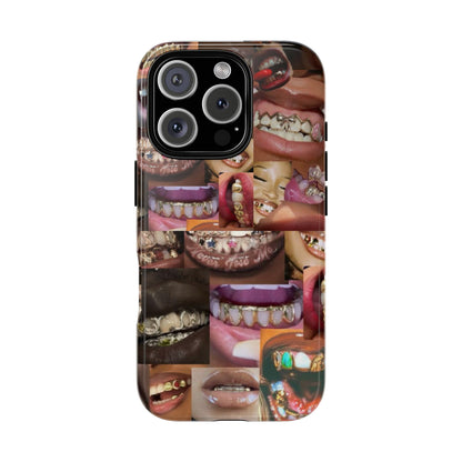 Gold Grillz Bold Phone Case, For The Culture Tough Phone Cover, Statement Accessory, Unique Tech Gift