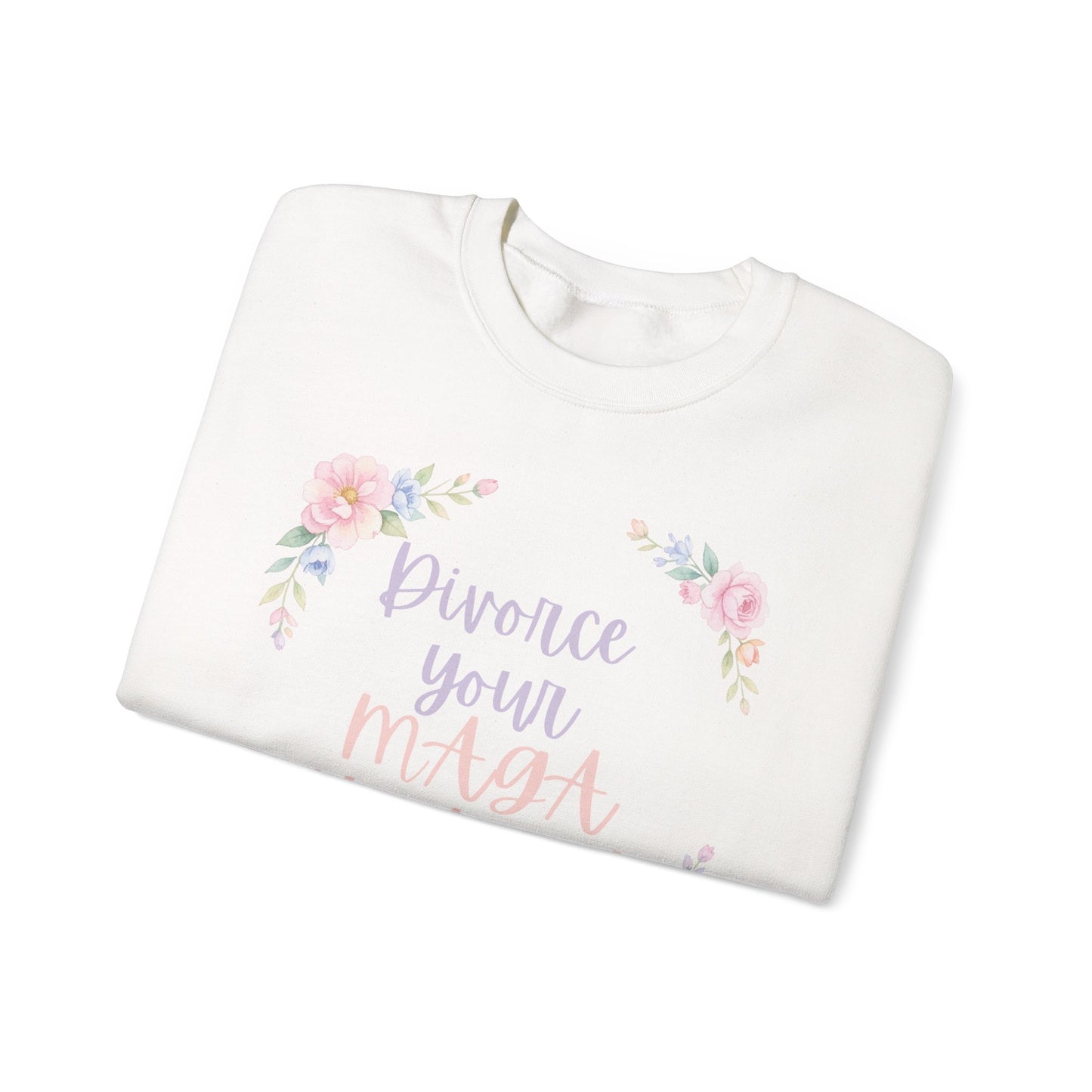 Divorce Your Mean Husband Floral Crewneck Sweatshirt