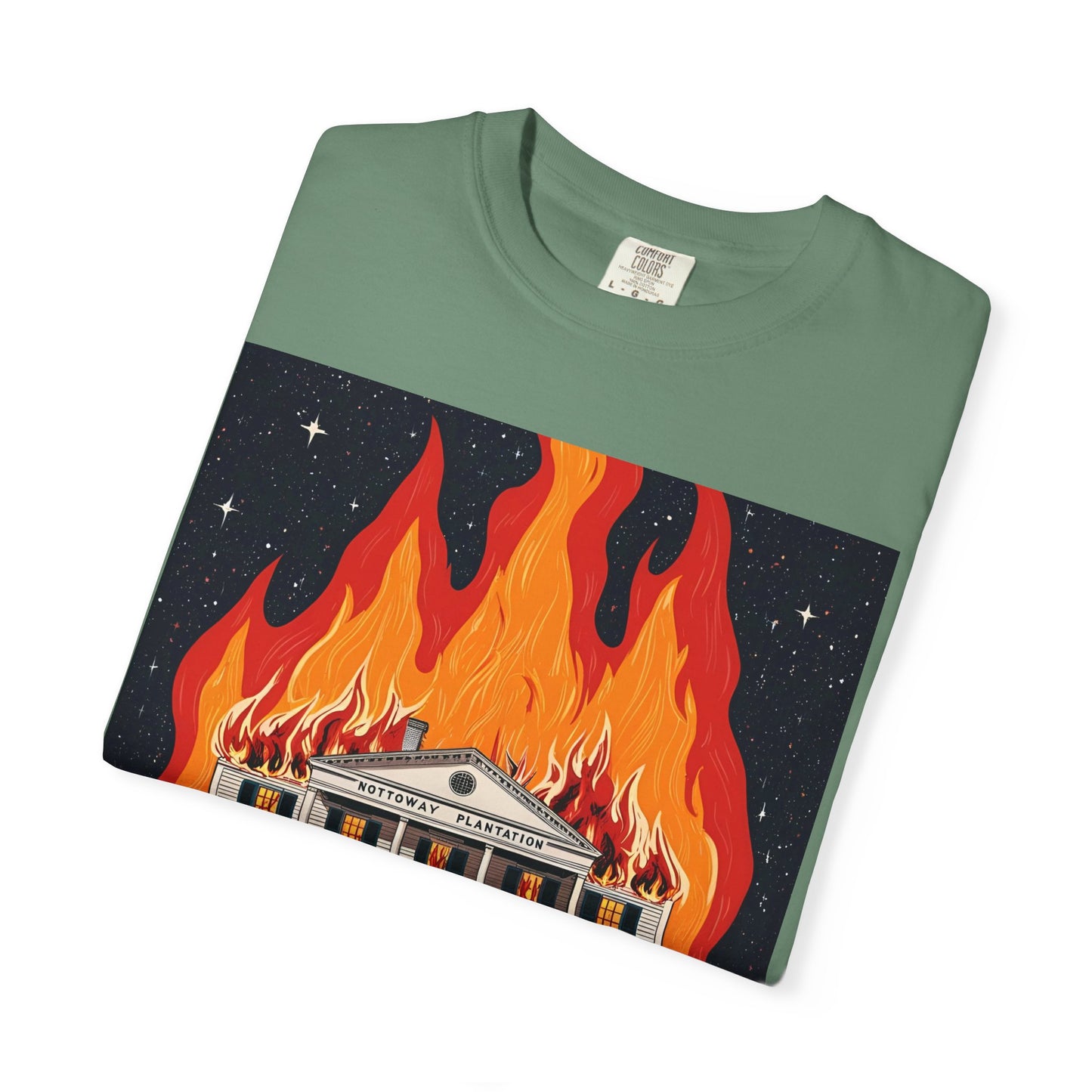 Nottoway Plantation - Juneteenth Gift - Unisex Garment-Dyed T-shirt