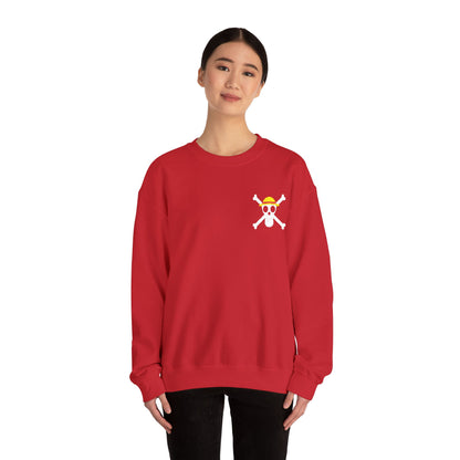 Straw Hat Pirates' Jolly Roger Embroidered Unisex Crewneck Sweatshirt