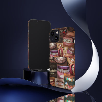 Gold Grillz Bold Phone Case, For The Culture Tough Phone Cover, Statement Accessory, Unique Tech Gift