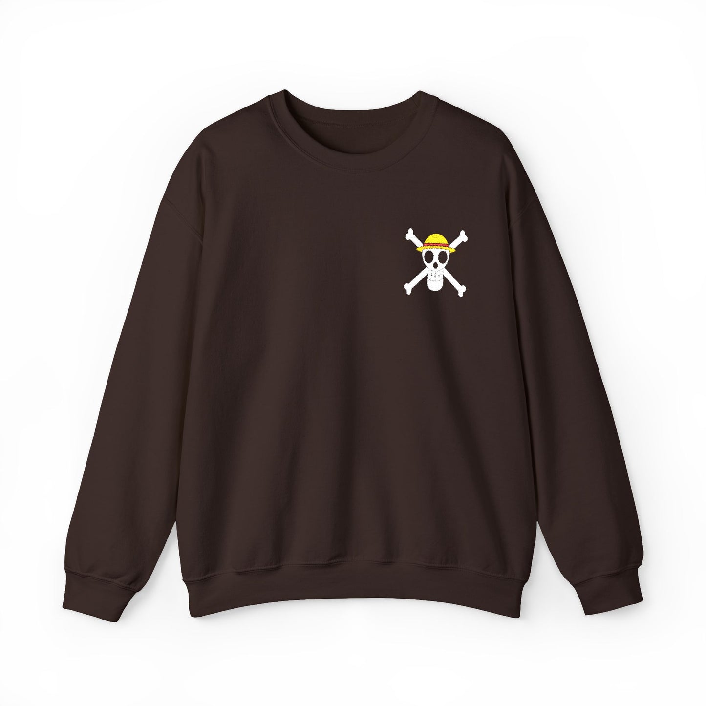Straw Hat Pirates' Jolly Roger Embroidered Unisex Crewneck Sweatshirt