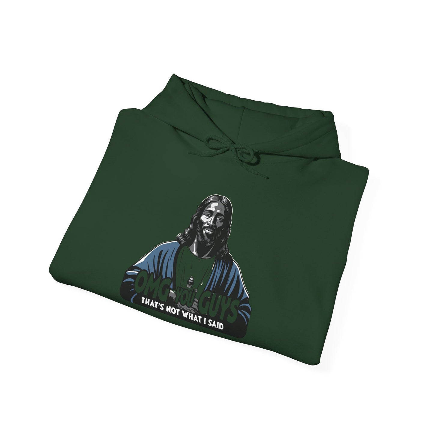 Unisex Heavy Blend™ Hooded Sweatshirt - "Thats Not What I Said Jesus" Humor