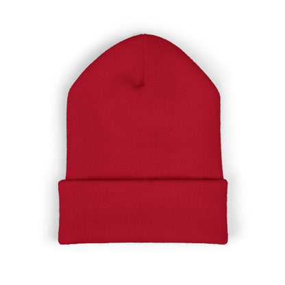 Tired Cuffed Beanie, Embroidered Beanie Hat, Eco-Friendly Accessories, Winter Warm Hat